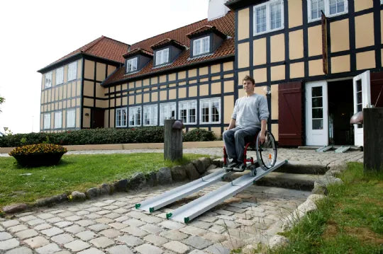 Stepless Telescoping Portable Wheelchair Ramps