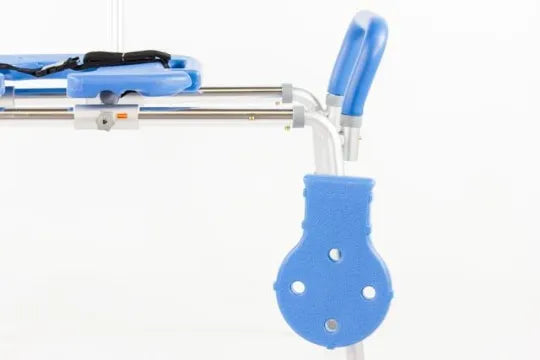 Close-up image of Premium HydroGlyde Sliding Tub Transfer Bench with Cutout by Platinum Health