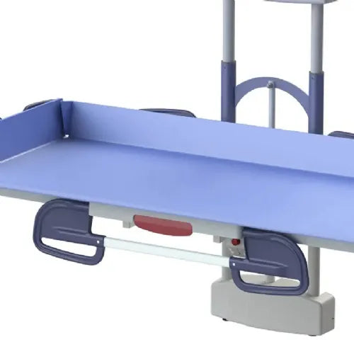 Close-up image of Sirocco Shower Trolley with Side Rails by Lopital