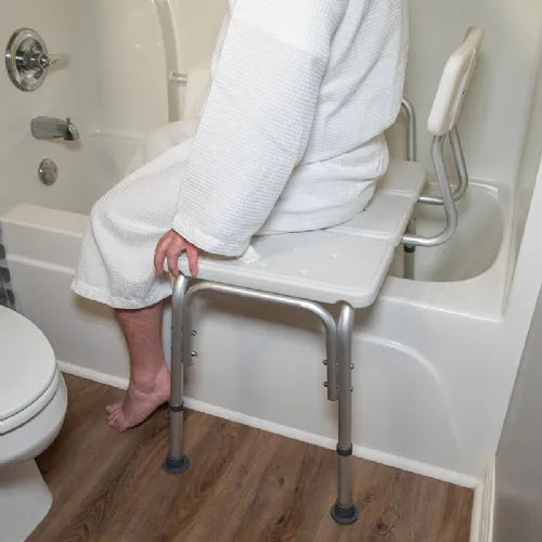 Flash Furniture Transfer Bath Bench Hercules Series - Ultrawide Lightweight - 300 lb. Capacity