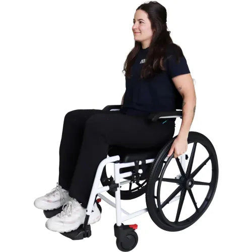 Manual Wheelchair for Shower with Commode and 264 Lbs Capacity by KMINA