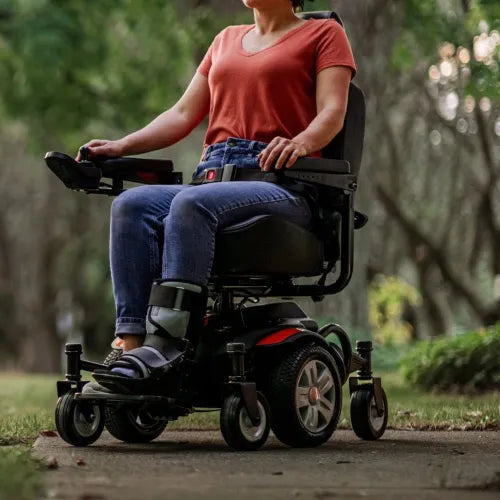 All Terrain Electric Wheelchair with Mid-Wheel Drive | GoRide CRX Powerchair by SuperHandy