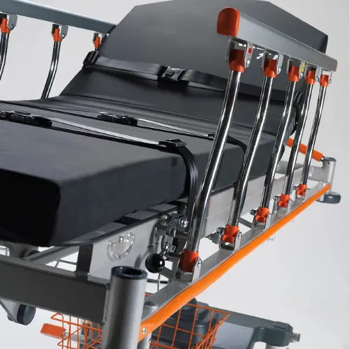 Gurney Bed Hospital Stretcher with Manual Hydraulic Lift | NitroCare Glide SD09