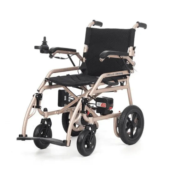 Close-up image of Folding Electric Wheelchair with 220 Pounds Capacity and Airline Approved | Falcon 5000 from Miracle Mobility