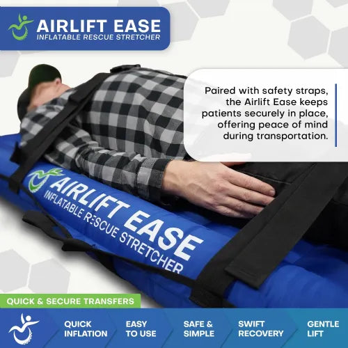 Close-up image of Inflatable Stretcher - Airlift Ease for Any Emergency Evacuation from Climbing Steps