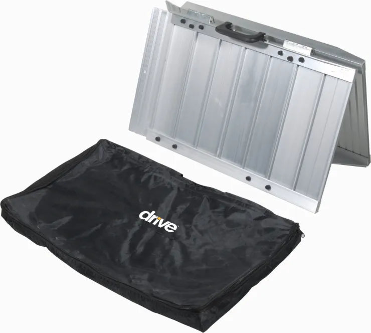 Close-up image of Drive Medical Portable Aluminum Wheelchair and Scooter Ramp with Carry Bag