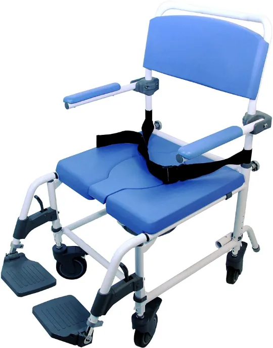 Close-up image of Aluminum 20 Inch Shower Commode Chair