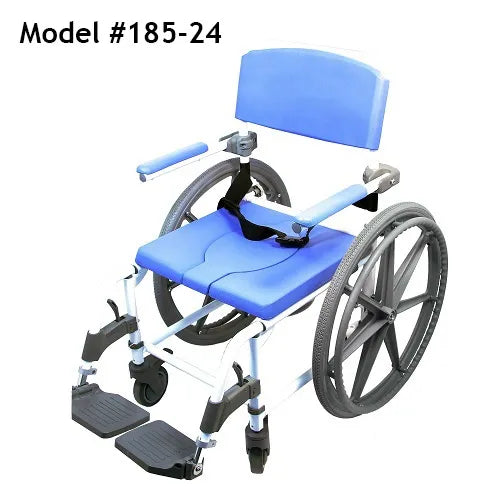 Close-up image of Aluminum 20 Inch Shower Commode Chair