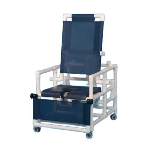Close-up image of Deluxe Reclining Shower Chair Commode