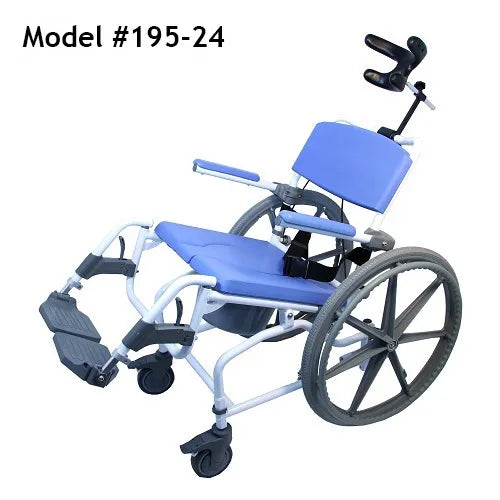 Close-up image of EZee Lift 195 - Aluminum 20 Inch Tilt Shower Commode Chair