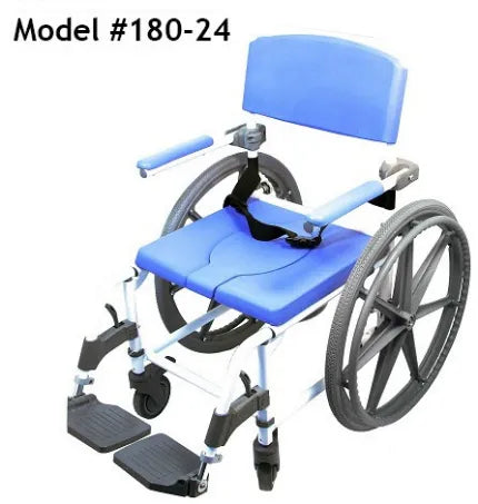 Aluminum 18 Inch Shower Commode Chair