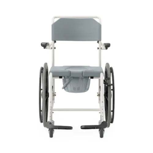Shower Commode Wheelchair with Aluminum Frame by Medline