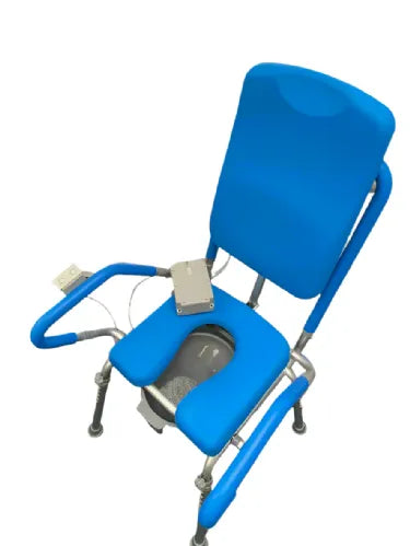 Close-up image of Powered Uplift Commode Chair for Toilet and Shower by Platinum Health - GentleBoost