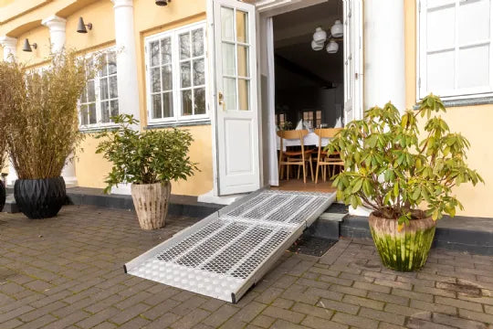 Close-up image of Stepless Wide Folding Pro- Portable Wheelchair Ramp