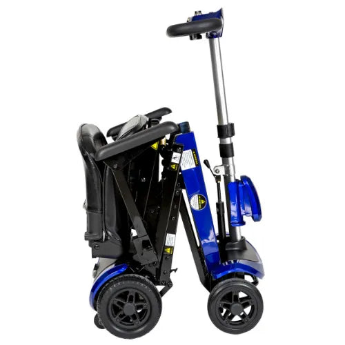 Close-up image of ZooMe Auto-Flex Folding Travel Scooter by Drive Medical