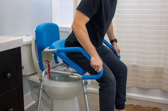 Close-up image of GentleBoost Uplift 3-in-1 Commode Shower Chair by Platinum Health