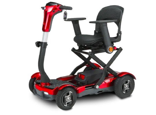 Close-up image of TeQno Folding Mobility Scooter by EV Rider
