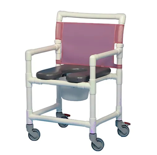 Close-up image of Soft Seat Rolling Shower Chair