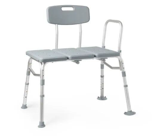 Medline Shower and Bathtub Transfer Bench with Back Rest and 400 Pounds Weight Capacity