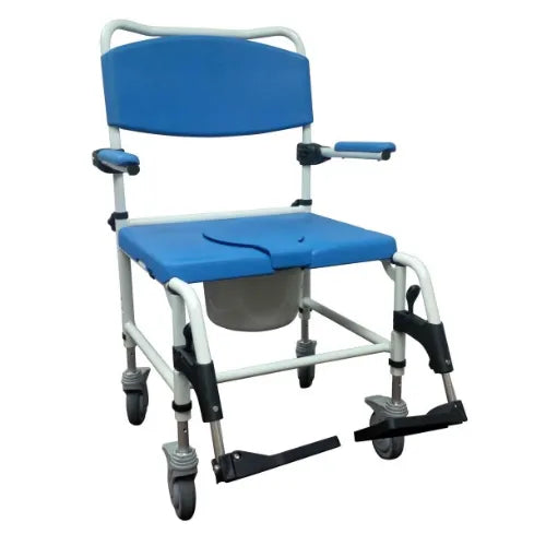 Close-up image of Drive Medical Aluminum Rehab Shower Commode Chair