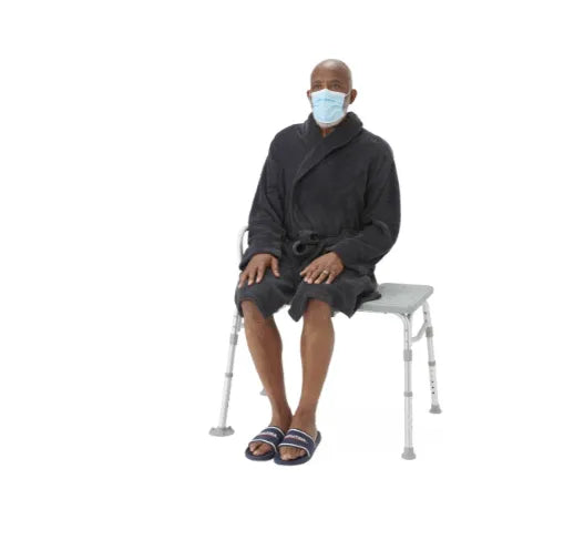 Shower and Bathtub Transfer Bench with Back Rest and Extra Safety Side Arm - 400 Pound Weight Capacity by Medline
