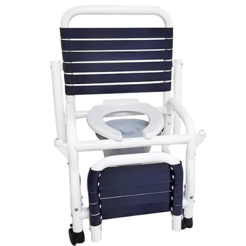 Close-up image of Mobile Shower Commode Chairs with Double Drop Arms and Infection Control by Mor-Medical