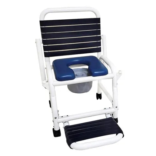 Mobile Shower Commode Chairs with Double Drop Arms and Infection Control by Mor-Medical