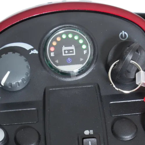 Close-up image of Victory 9 4-Wheel Electric Scooter by Pride Mobility