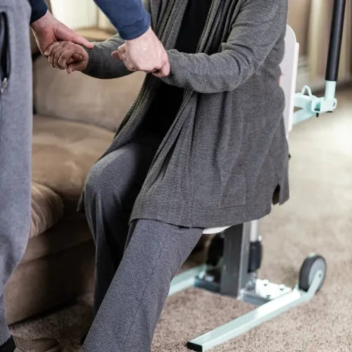 Electric Floor Lift for Seat Transfer Assistance with 400 lbs. Weight Capacity - GoRise FC by SuperHandy