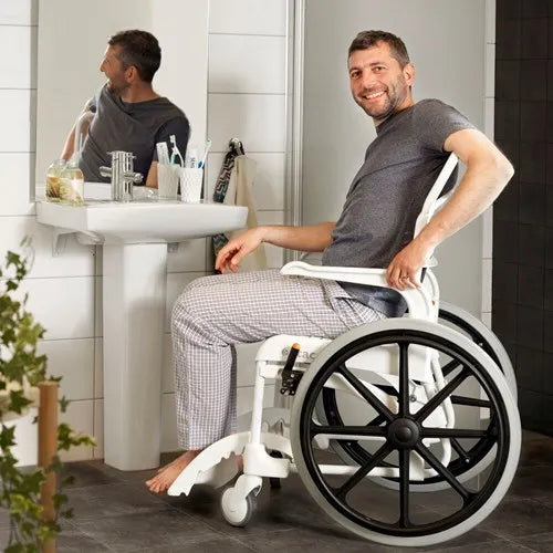 Etac Clean Self-Propelled Wheelchair Shower/Commode Combo Chair