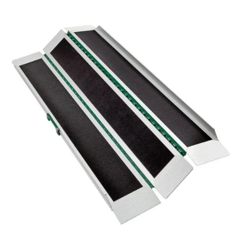 Portable Wheelchair Ramp for Wheelchairs and Mobility Scooters, Non-Skid Surface, Folding Handles, Stepless EasyFold Pro 3 by Guldmann