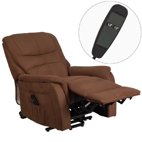 Close-up image of Flash Furniture Brown Microfiber Lift Chair Recliner