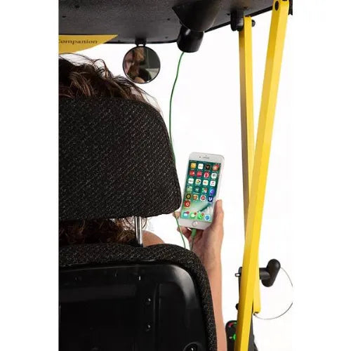 Liberator Electric Power Wheelchair with optional overhead Companion Solar Panel from Solar Mobility | Made in the USA!