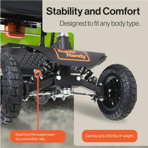 SuperHandy All Terrain 4 Wheels Mobility Scooter with Off Road Design and 330 lbs. Capacity