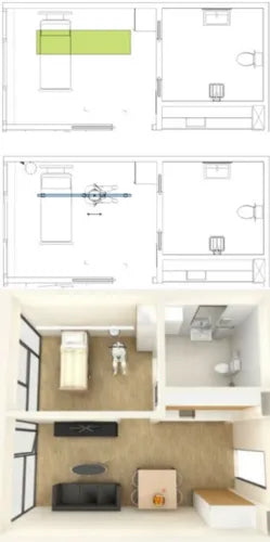 Ceiling Mounted Lift System for Bedroom or Bathroom by Bestcare