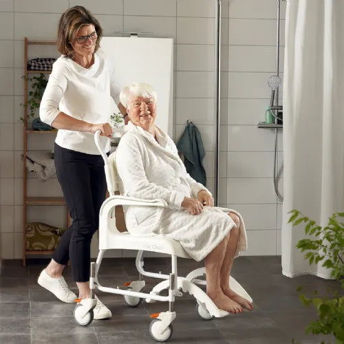 Clean Height-Adjustable Commode Shower Chair by Etac