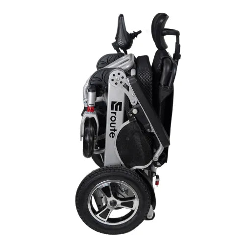 Close-up image of Eroute Automatic Folding Electric Wheelchair with 300 lbs. Capacity and 18 in. Wide Seat