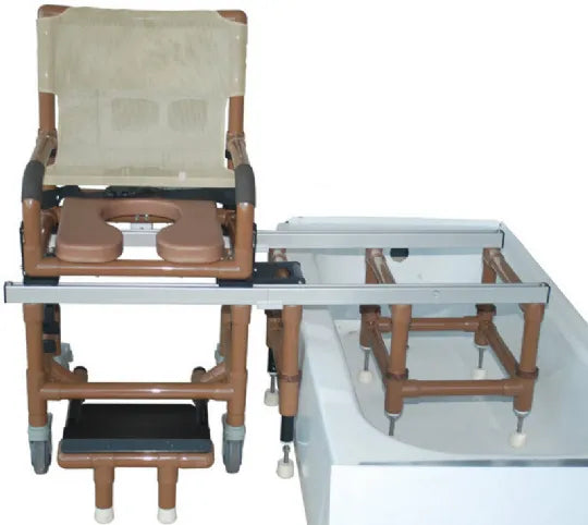 Close-up image of All Purpose Dual Shower and Bath Tub Transfer Chair from MJM International