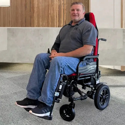 ComfyGO X-9 Remote Controlled Power Wheelchair with 310 lbs. Capacity and Reclining Backrest