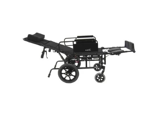 Close-up image of Ultra Light Weight Transporting Recliner Wheelchair by Karman Healthcare