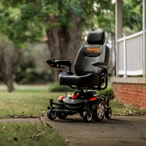 All Terrain Electric Wheelchair with Mid-Wheel Drive | GoRide CRX Powerchair by SuperHandy
