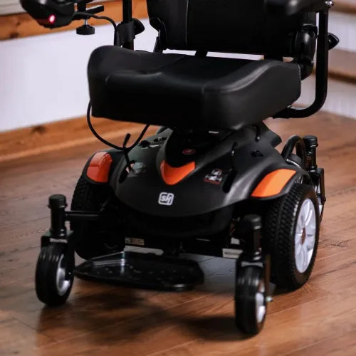 All Terrain Electric Wheelchair with Mid-Wheel Drive | GoRide CRX Powerchair by SuperHandy
