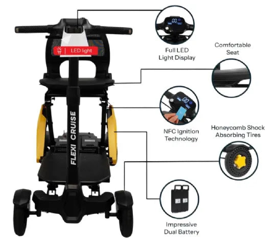Foldable Electric Scooter with Automatic Folding - ReNuCare FLEXI Cruise
