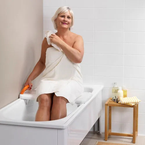 Etac Bath Board - Long Bench for Bathing with Handle and 300 lb. Weight Capacity