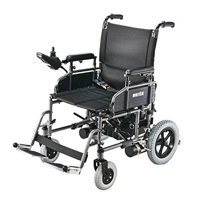Close-up image of Travel-Ease Portable Folding Power Wheelchair by Merits