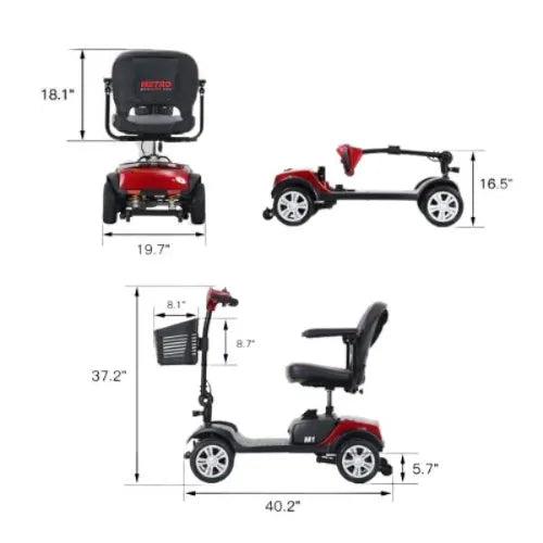 M1 Mobility Scooter with Anti-Tip Wheels and 5 MPH Top Speed by Metro Mobility