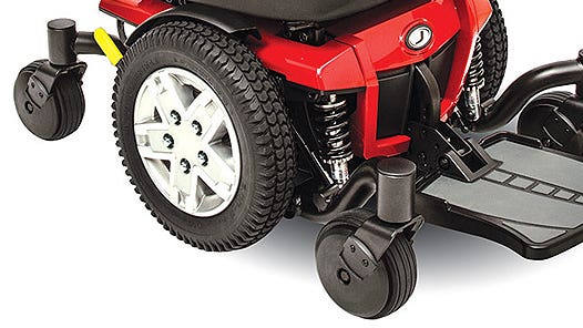Close-up image of Jazzy® 600 ES Mid-Wheel 6® Power Wheelchair