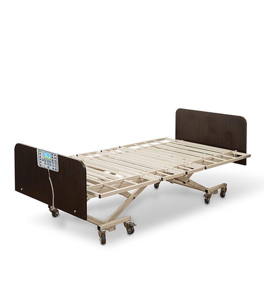 Close-up image of Lincoln Expandable Bariatric Bed with Scale