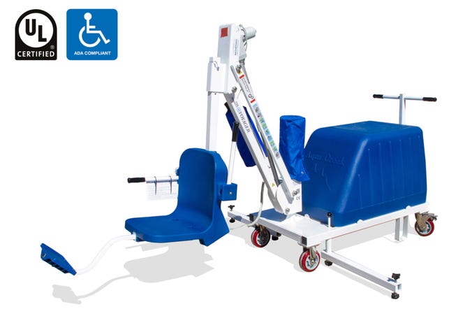 Close-up image of Mighty Voyager ADA Compliant Portable Pool Lift