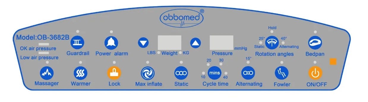 UltraAir Bariatric Alternating Pressure Ulcer Prevention Mattress